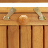  Storage Bench Natural wood and dark grey Solid Acacia wood, Polyester