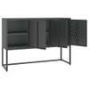  Sideboard Charcoal Steel Medium Adjustable Feet Sideboard