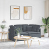  Modular Sofa Dark Grey Velvet, Metal, Foam Oversized Modular
