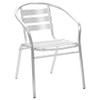  Stackable Chair Set of 2 Silver Aluminum Standard Stackable