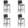  Garden Bar Set Black PE rattan, powder-coated steel Standard
