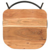  Bar Stool Set of 4 natural wood and black