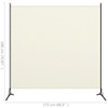  Room Divider White 68.9"x70.9" Fabric