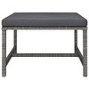  Garden Lounge Set Grey PE Rattan, Powder-Coated Steel Standard