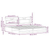  Bed Frame Smoked Oak Steel, Engineered Wood Full Bed Frame