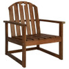 Sofa Set Brown Solid Acacia Wood Medium Durable