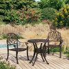  Bistro Set Bronze Cast aluminum Medium Durable Bistro Set