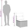  Patio Sofa Set Black PE rattan Medium Adjustable Feet
