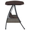  Garden Swing Bench Coffee Brown
