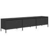  TV Cabinet Black Cold-rolled Steel 79.5 x 15.4 x 17.1 in