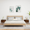  Wall-mounted Bedside Cabinet Set of 2 Smoked oak Engineered wood
