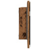  Bathroom Mirror Cabinet with LED Light Old Wood 80x37 cm