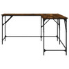  Desk Smoked Oak 58.7"x58.7"x29.5" Engineered Wood