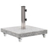  Parasol Base Grey Granite Base with Stainless Steel Tube 66.1 lbs