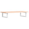  Basin Shelf White and Natural Oak Solid Oak Wood 31.5 x 15.7 in