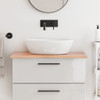  Bathroom Countertop Light Brown 31.5"x19.7"x0.8" Treated Solid Wood