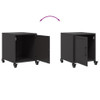  Bedside Cabinet Set of 2 Black Cold-rolled steel Bedside Cabinet