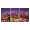 Oppidan Home "New York Skyline" 3 Piece Acrylic Wall Art (36"H x 72"W)