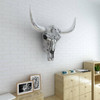  Skull Head Decoration Silver Aluminum Large Decorative Inlays