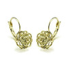 ROSE IS A ROSE 18kt Rose Crystal Earrings In White Yellow And Rose Gold Plating F369-3150327813