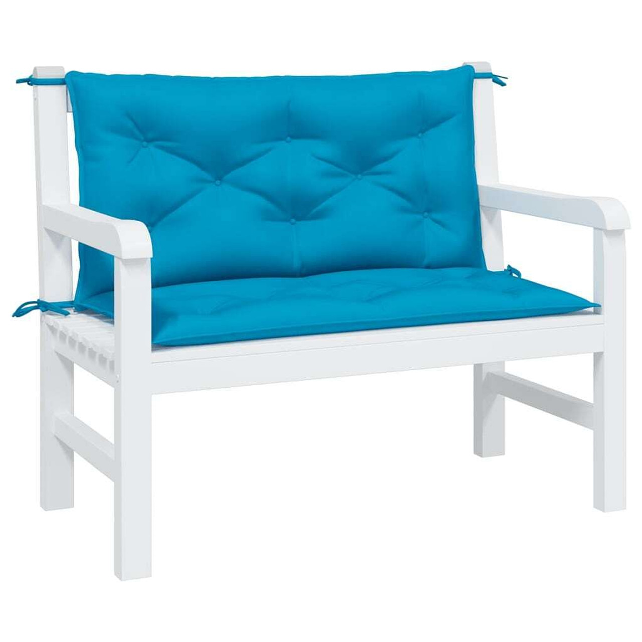  Garden Bench Cushion Set of 2 Light blue Oxford fabric Large