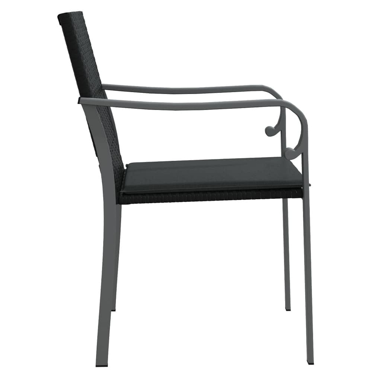  Garden Chair Set of 4 Black