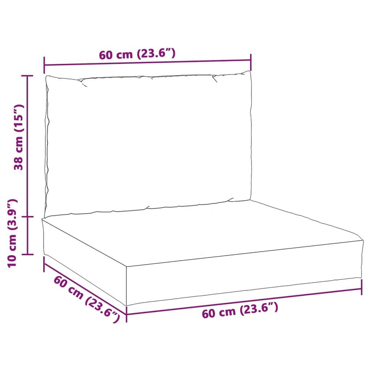  Pallet Cushion Melange Red 100% Polyester Medium