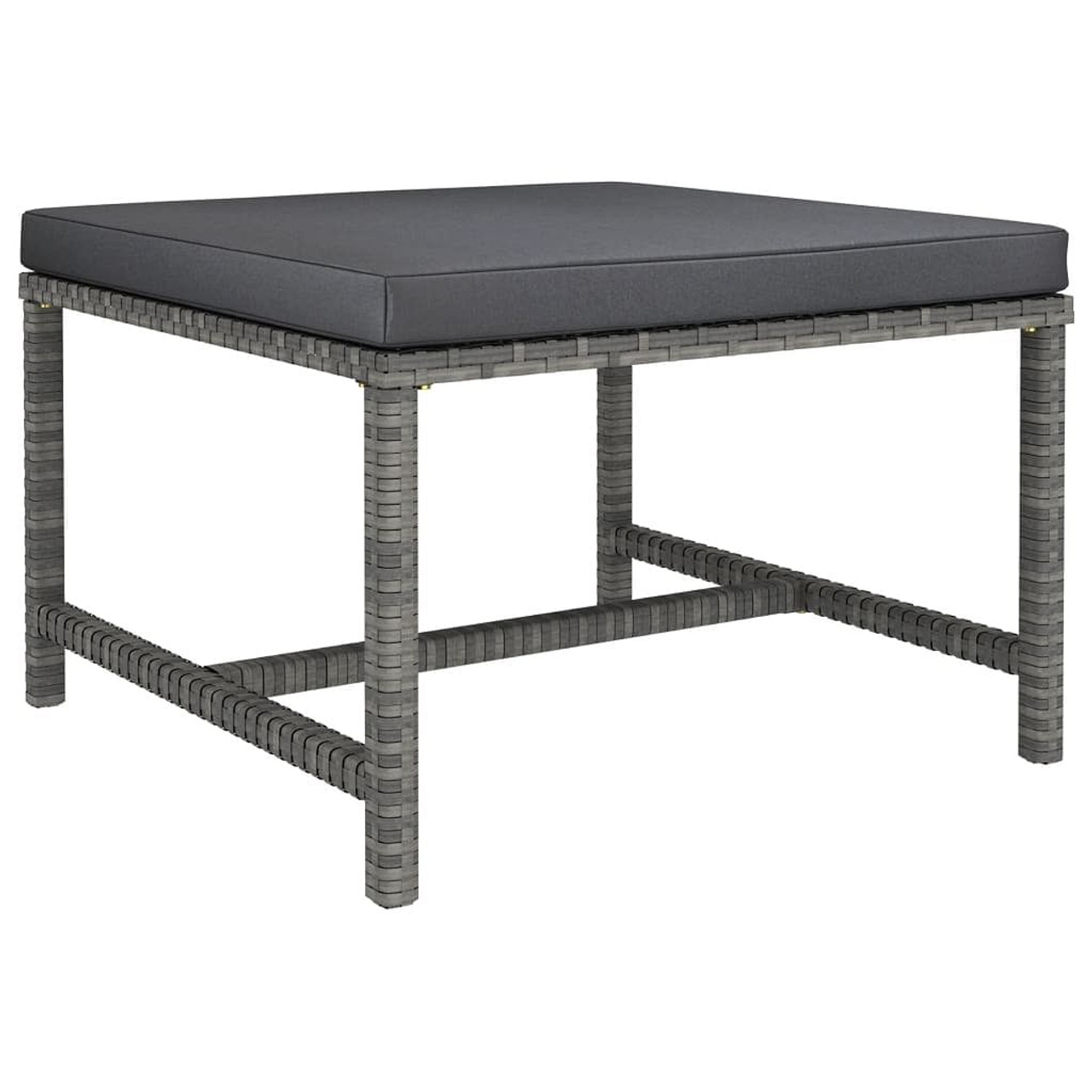  Garden Lounge Set Grey PE Rattan 9 Piece Set Modular