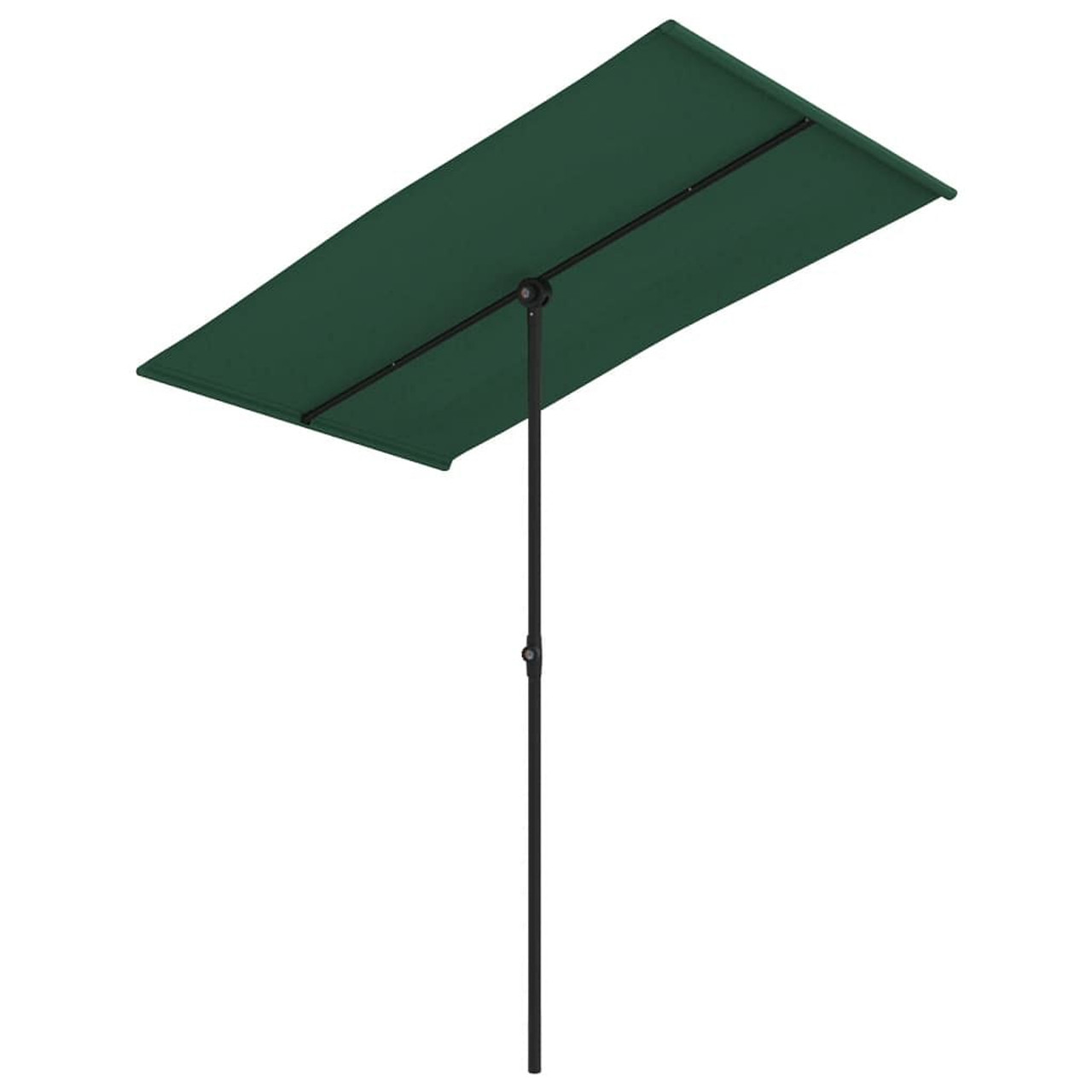  Garden Parasol Green Aluminum Medium Rotatable Garden Parasol