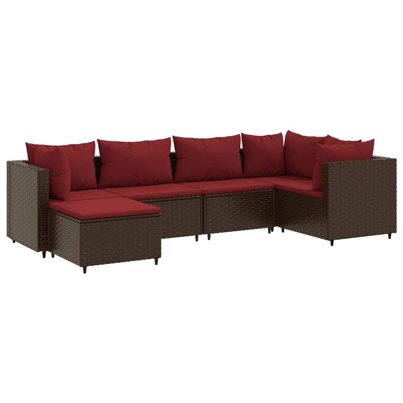  Patio Lounge Set Brown, Cinnamon Red