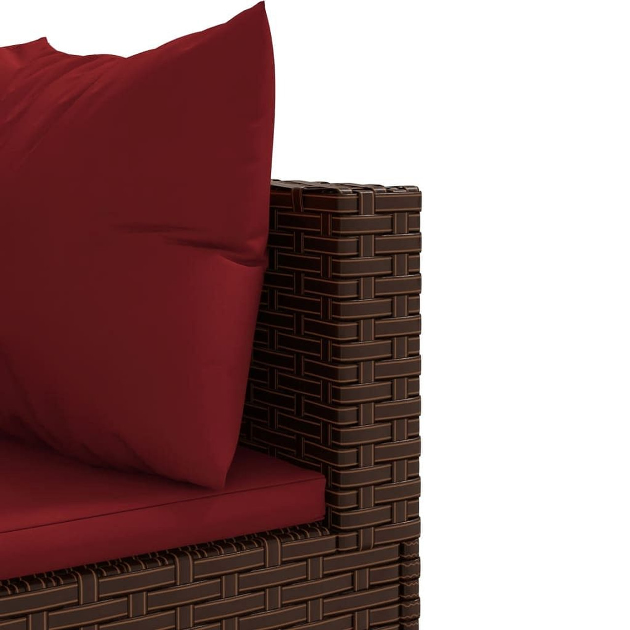  Patio Lounge Set Brown, Cinnamon Red