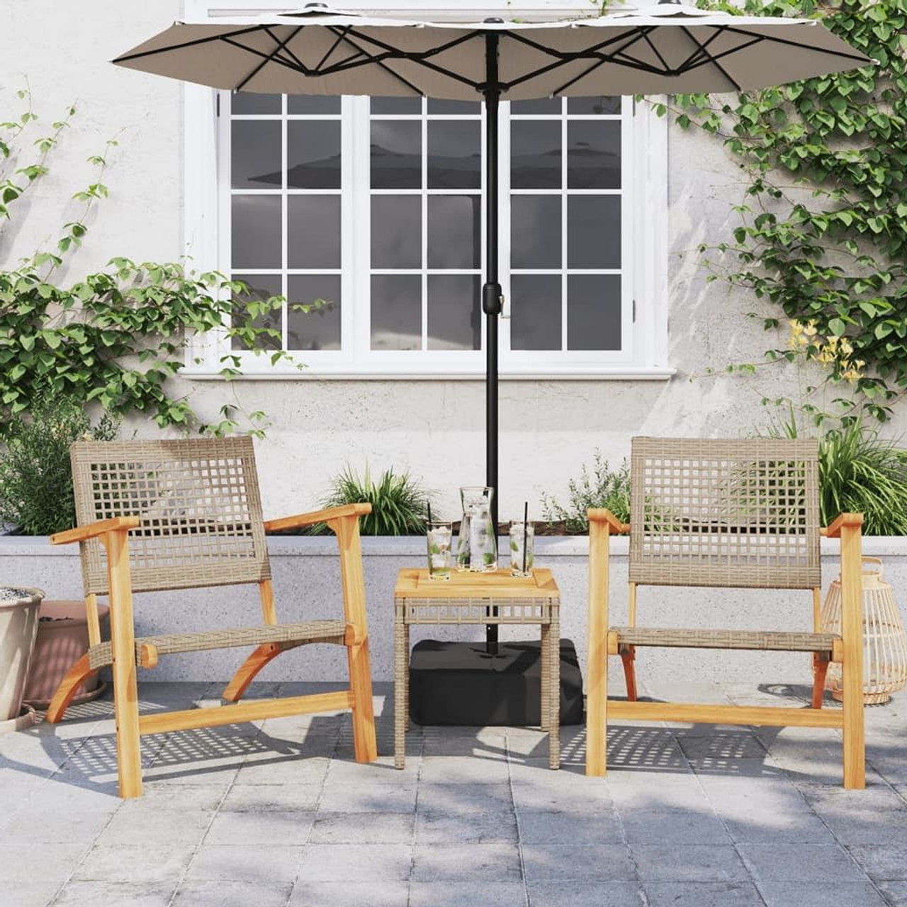  Garden Chair Beige and brown
