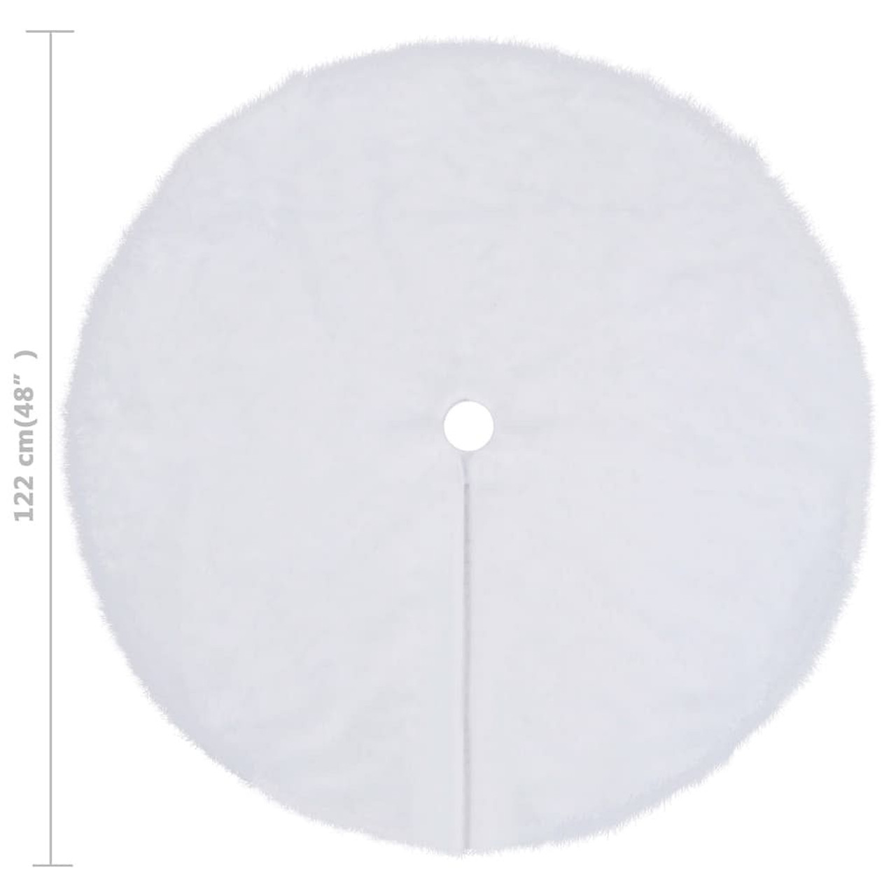  Christmas Tree Skirt White Faux Fur, Non-woven Fabric Medium