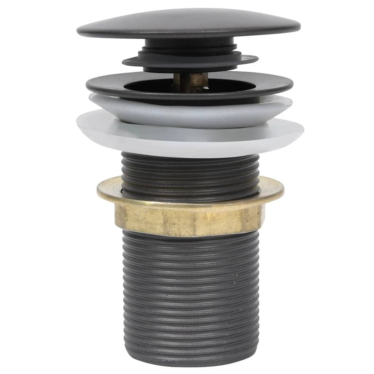  Push Drain without Overflow Function Grey 2.5x2.5x3.6"