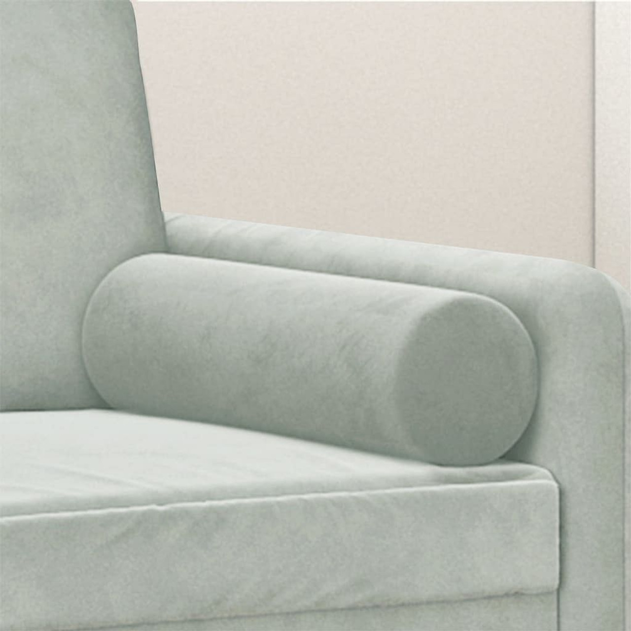  Throw Pillow Light grey Velvet (100% polyester)