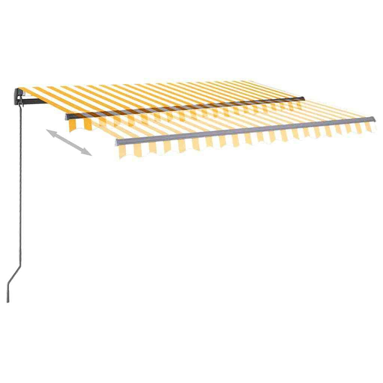  Retractable Awning Yellow Aluminum Large Retractable