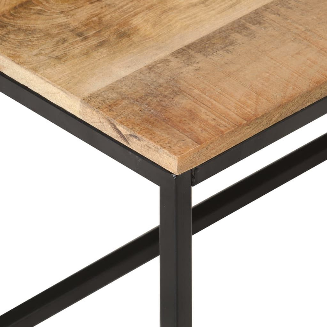  TV Cabinet Mango wood color Rough Mango Wood and Powder-Coated Steel
