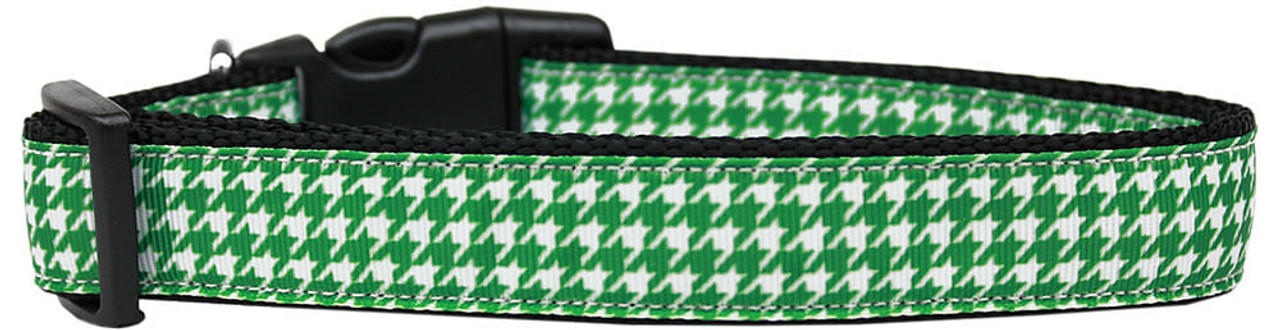 Emerald Green Houndstooth Nylon Cat Collar S528-125-246 CT