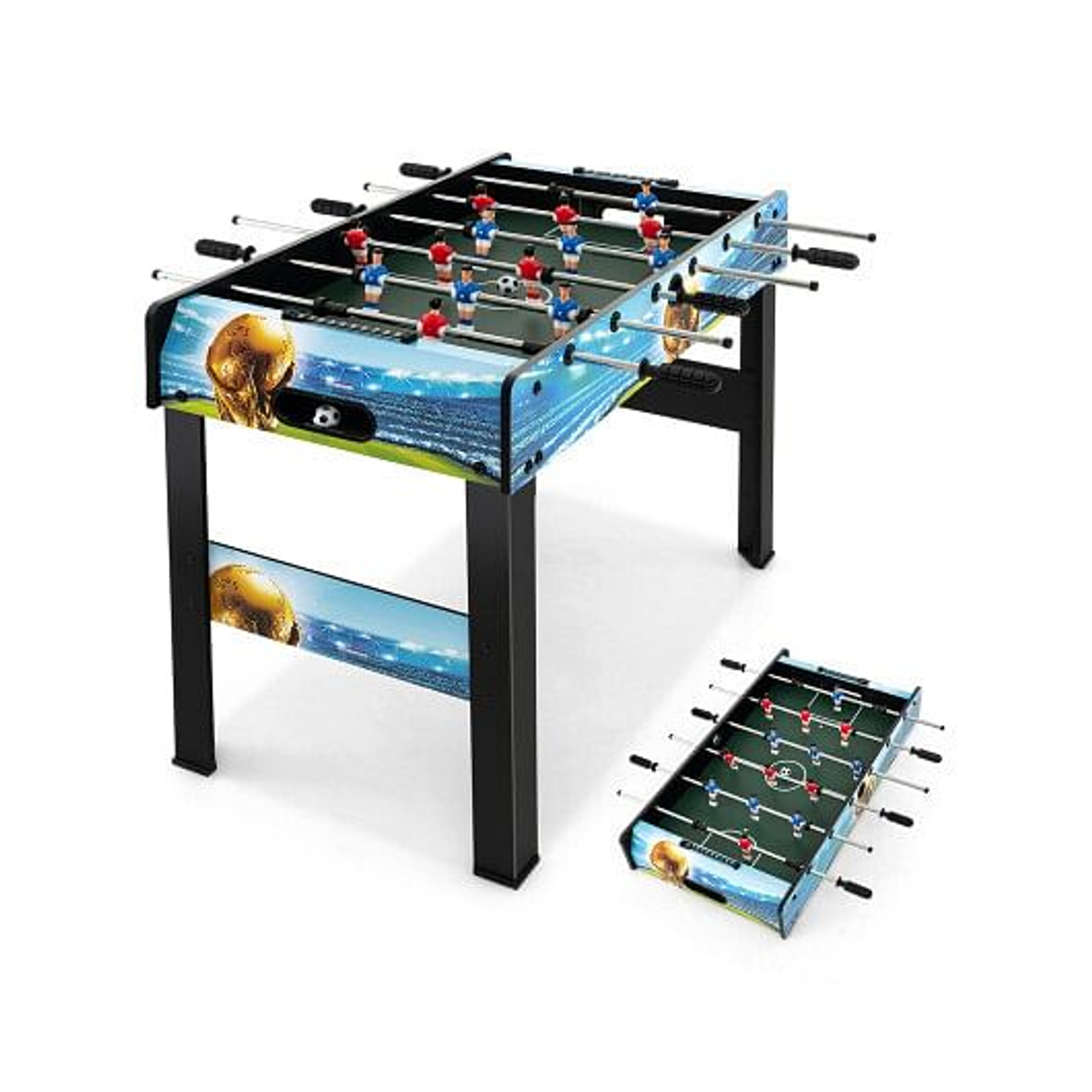 37 Inch Mini Foosball Table with Score Keeper and Removable Legs - Color: Blue D681-UY10052