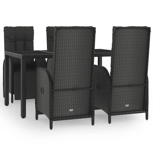 Garden Dining Set Black A949-3185061