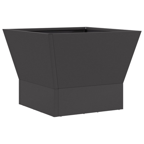  Fire Pit Square Black 40x40x30 cm Steel