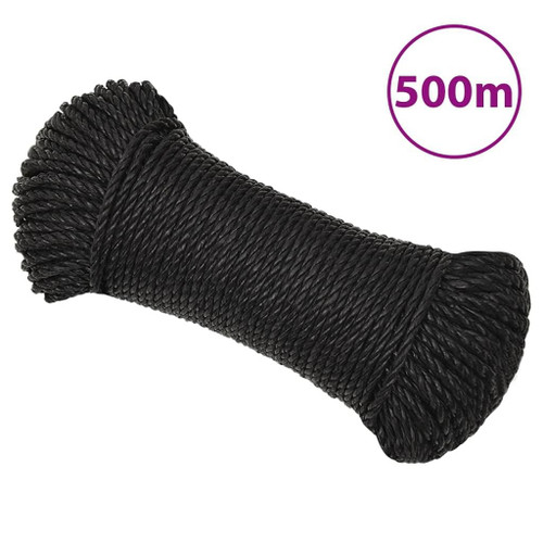  Work Rope Black 0.12 " 1640.4 ' Polypropylene