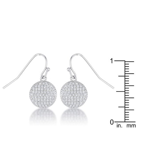 .6 Ct Elegant CZ Disk Earrings R599-E50188R-C01 .6 Ct Elegant CZ Disk Earrings R599-E50188R-C01