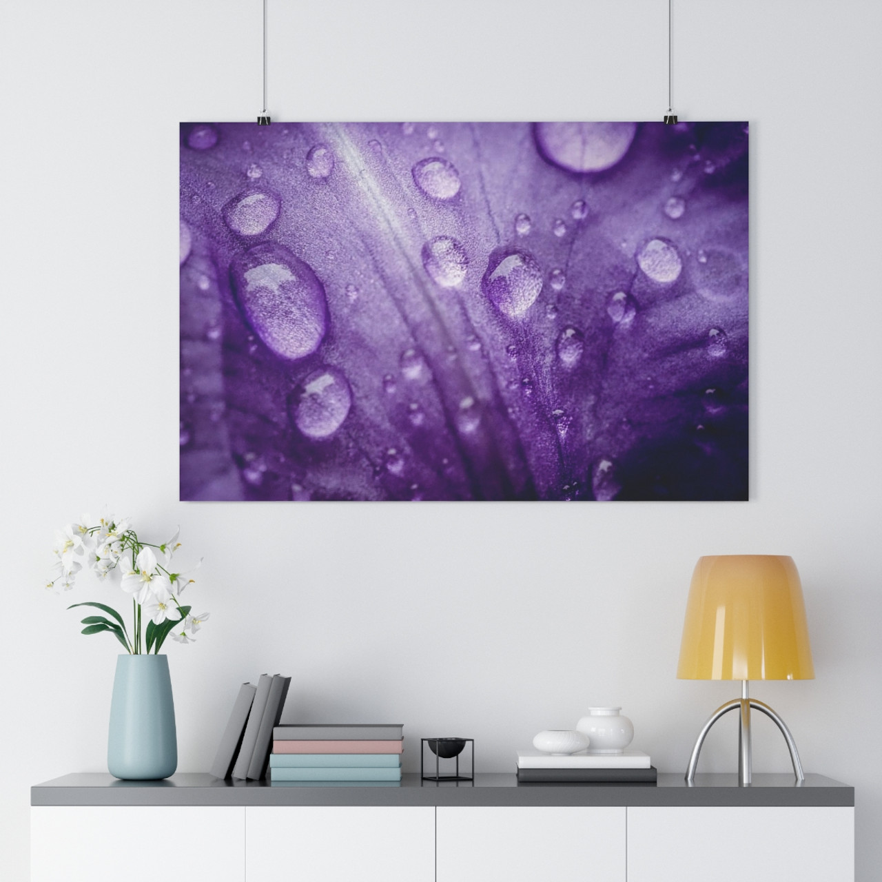 Violet Pedal - Giclee-Printed Fine Art Photographic Print on Museum Grade Paper