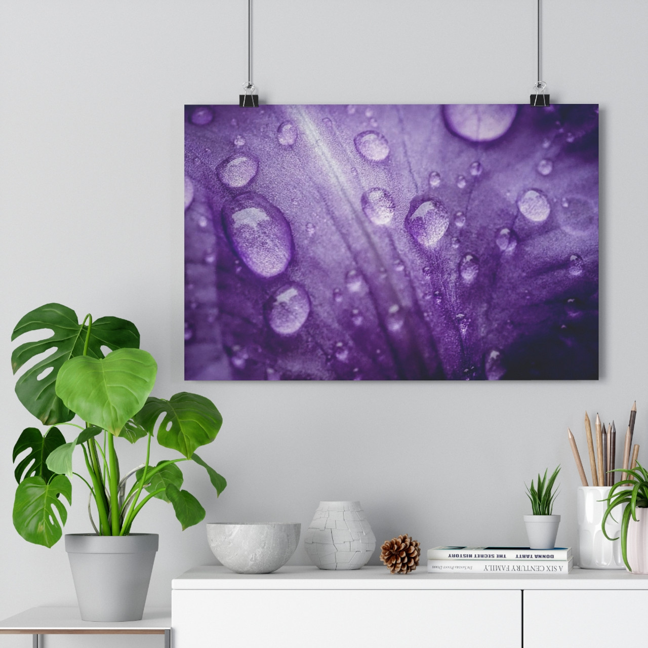 Violet Pedal - Giclee-Printed Fine Art Photographic Print on Museum Grade Paper