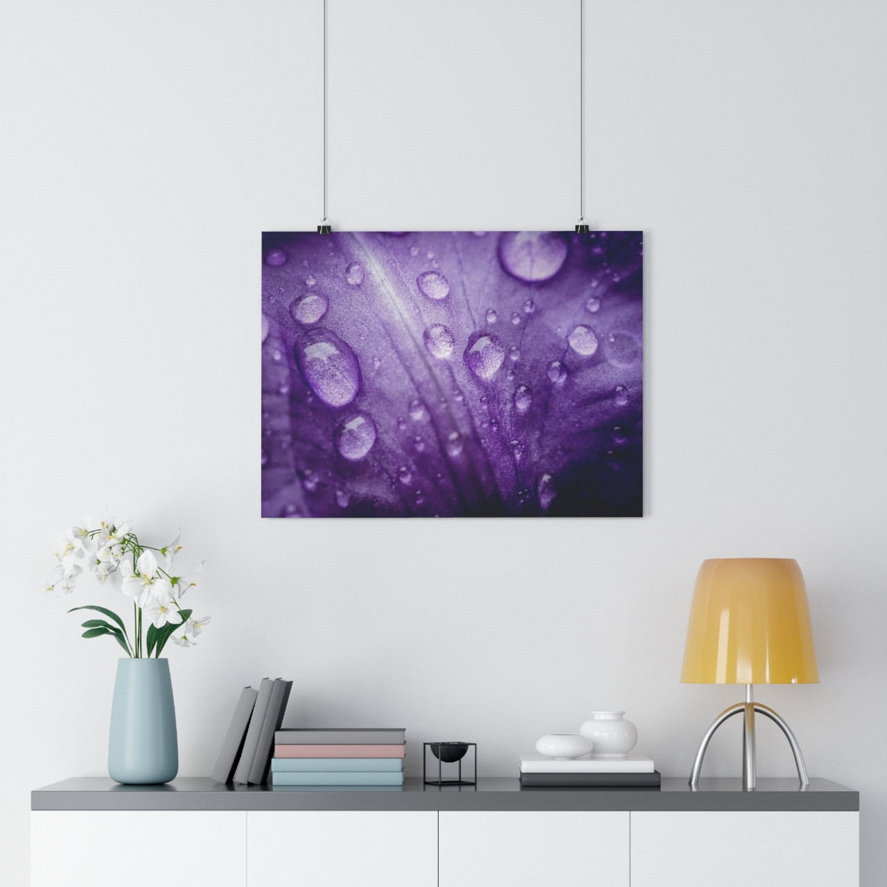 Violet Pedal - Giclee-Printed Fine Art Photographic Print on Museum Grade Paper