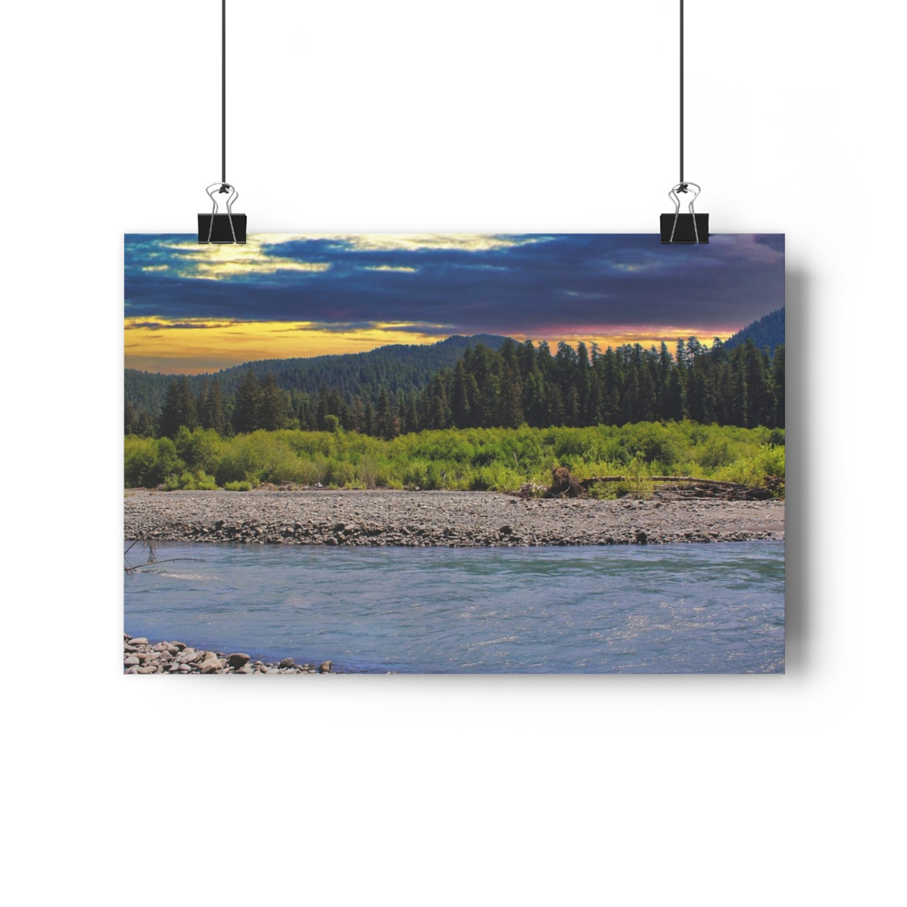 Olympic Sunset - Giclee-Printed Fine Art Photographic Print on Museum Grade Paper