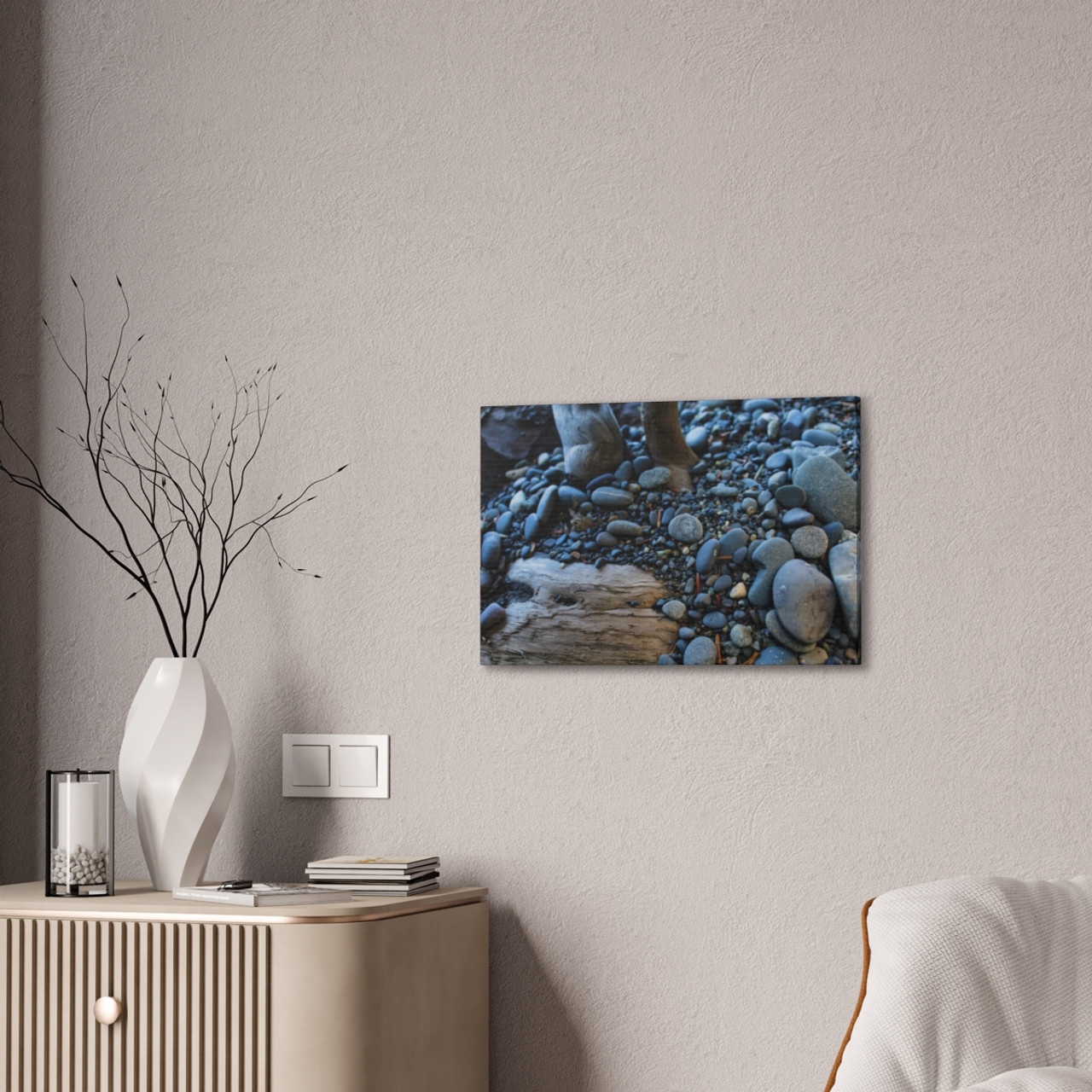 Rock Beats Paper - Stretched Canvas Print