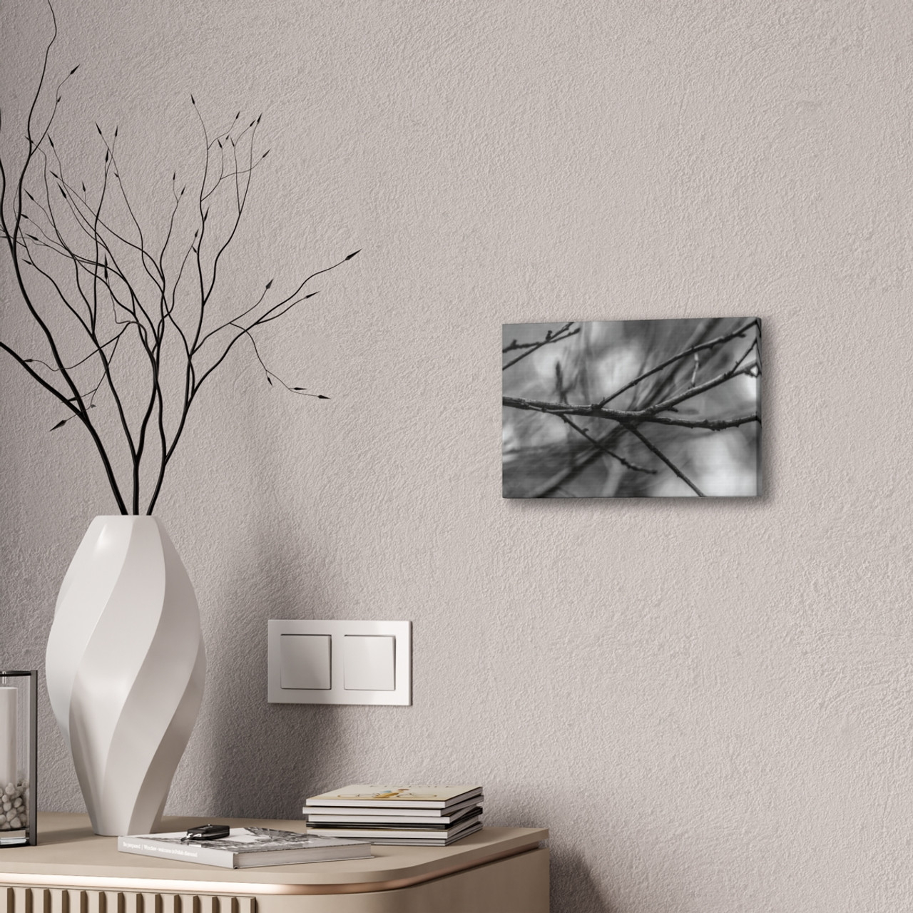Winter Branch - Stretched Canvas Print