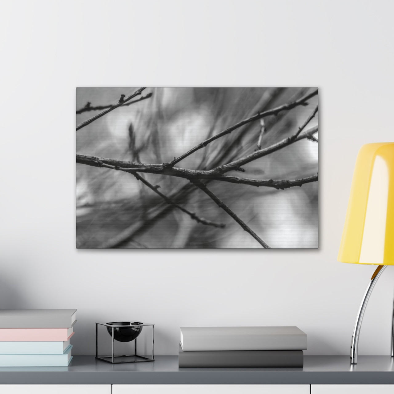 Winter Branch - Stretched Canvas Print